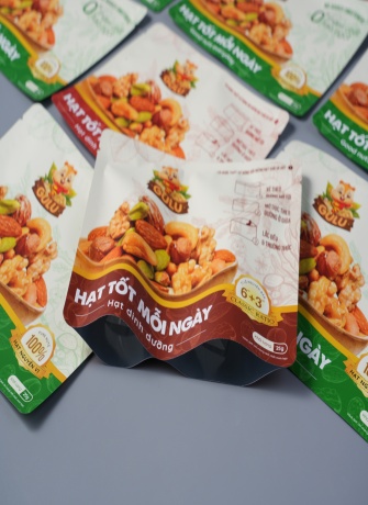 Printed flexible packaging for food products